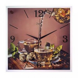 Часы настенные, серия: Кухня, "Чайная церемония", 35х35 см, микс