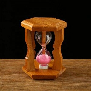 Часы песочные Стебель бамбука, 10.5х6.5х6.5 см, микс