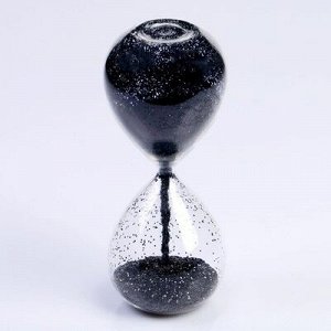 Часы песочные Шанаду, сувенирные, 8х8х19 см, песок с черными блёстками