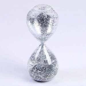 Часы песочные Шанаду, сувенирные, 8х8х19 см, песок с серебристыми блёстками