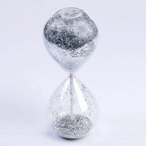Часы песочные, "Сондерс", сувенирные, 10х10х24.5 см, песок с серебристыми блёстками