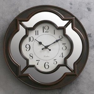 Часы настенные, серия: Интерьер, Аликанте, коричневые, d=56 см