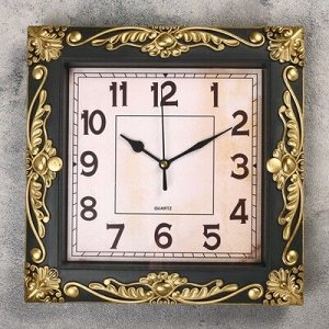 Часы настенные, серия: Интерьер, Мюзле, бронзовые, 26х26 см микс