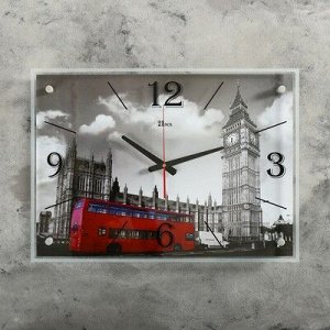 Часы настенные, серия: Город, "Лондон", стекло, 40х56 см, форма стрелок МИКС