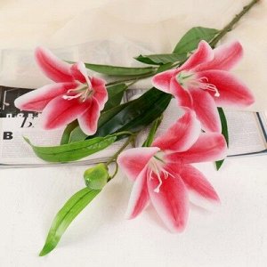Цветы искусственные "Три лилии" 18*90 см, розовый