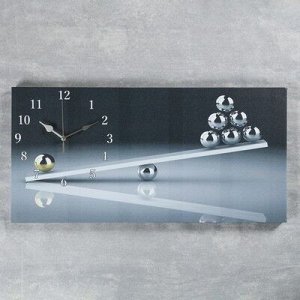 Часы настенные, серия: Интерьер, на холсте "Весы", 40х76 см, микс
