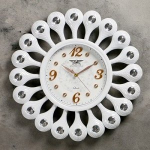 Часы настенные, серия: Интерьер, Парраль, d=20 см, белые