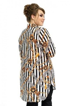 Рубашка Рубашка удлиненная «Золотые цепочки» черно-белые полоски Артикул: 7852

Описание Длина изделия 50 размера по спинке — 93 см. В каждом следующем размере длина увеличивается.