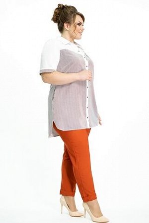 Рубашка Рубашка полоска с белой вставкой «Птичка» Артикул: 7765

Описание Удлиненная рубашка свободного кроя-идеальный вариант для женщин, ценящих простоту и элегантность. Модель привлекает оригинальн