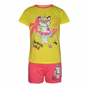 Комплект футболка и шорты для девочек арт. МД 005-1