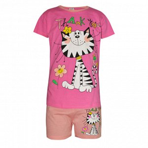 Комплект футболка и шорты для девочек арт. МД 005-4
