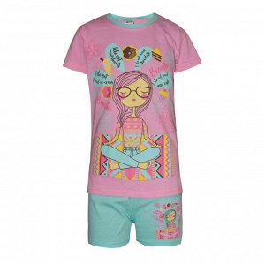 Комплект футболка и шорты для девочек арт. МД 005-5
