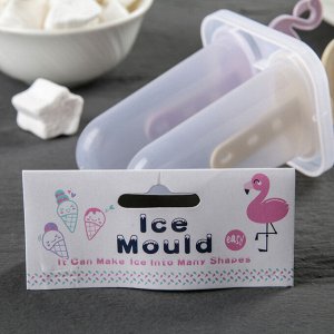 Форма для мороженого «Фламинго», 7,5?6?15 см, 2 ячейки, цвет МИКС
