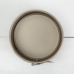 Форма для выпечки «Рэнди. Круг», 12,7?5 см, съёмное дно, антипригарное покрытие, цвет бронзовый