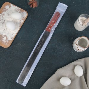 Нож для бисквита, ровный край, ручка дерево, рабочая поверхность 30 см (12»)