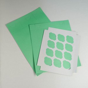 Упаковка на 12 капкейков, зелёная, 32,5 х 25,5 х 10 см