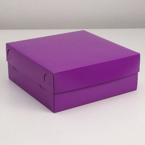 Упаковка на 9 капкейков, фиолетовая, 25 х 25 х 10 см