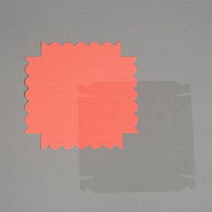Коробочка для печенья с PVC крышкой, красная, 15 х 15 х 3 см