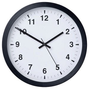 ЧАЛЛА Настенные часы, черный, 28 см