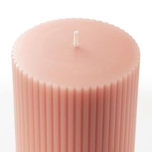 БЛОМДОРФ Формовая свеча, ароматическая, душистый горошек, светло-оранжевый, 10 см