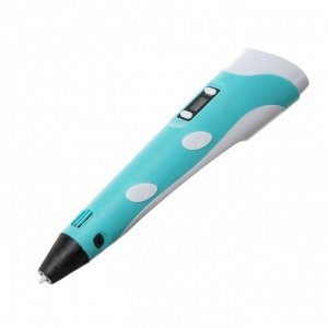 Комплект в тубусе 3Д ручка NIT-Pen2 голубая + пластик ABS 15 цветов по 10 метров