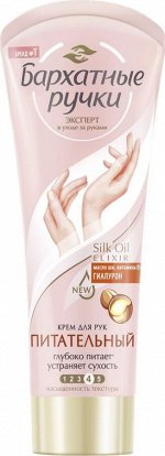 БАРХАТНЫЕ РУЧКИ крем д/рук 80мл Питательный.