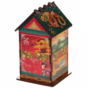 Чайный домик "Китайский стиль", 9,8x9,8x17,4 см