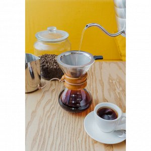 Кемекс стеклянный для заваривания кофе «Колумб», 400 мл, 13x11x17 см