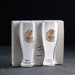 Набор бокалов для пива 2 шт «Бротто», 330 мл, 6,4x16,2 см