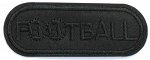 Лейбл (уп.10шт) овал &quot;FOOTBALL&quot; 9,2х3,3 см черный