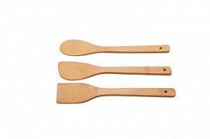 Набор кухонных принадлежностей 3штуки: лопатка, ложка, лопатка скос, 30*6см, бамбук BRAVO