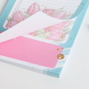 Канцелярский набор ежедневник, планинг, блок бумаг и ручка "Самой прекрасной"