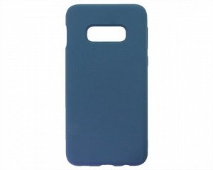 Чехол Samsung G970F S10e Liquid Silicone FULL (темно-синий)
