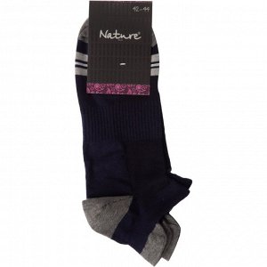 Nature Socks Носки мужские хлопковые темно синего цвета с высокой пяткой Nature