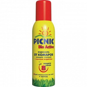 Аэрозоль PICNIC BIO Active Комары,клещи 125см3
