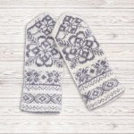 Женские варежки Арктика серый