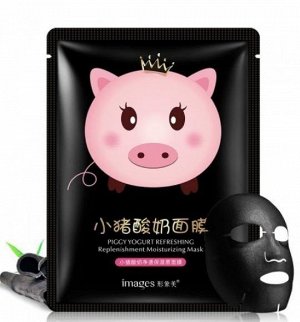 461293 Очищающая увлажняющая черная маска-салфетка для лица на йогуртовой основе(черная свинка),25 г