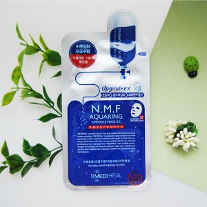 Тканевая маска для лица комплексом N.M.F восстановление эластичности MEDIHEAL Ampoule Mask N.M.F Aquaring EX.(PL), ,