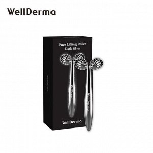 Массажер роликовый WELLDERMA Face lifting Dark Silver Roller (в черной упаковке), ,