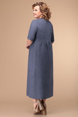 Платье Linia-L Б-1789 светлая вышивка