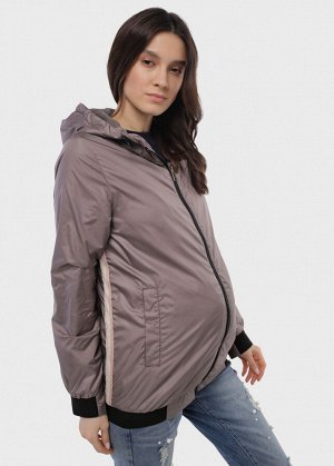 Куртка демис 2в1 "Орландо" для беременных; цвет: кофейный/тесьма