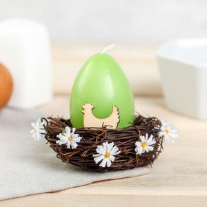Свеча-яйцо в гнезде «Курочка»