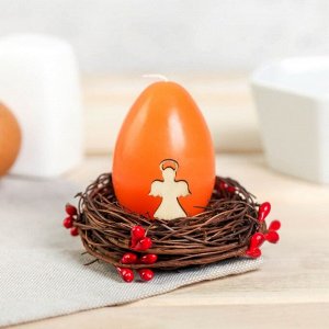 Свеча-яйцо в гнезде «Ангелочек»