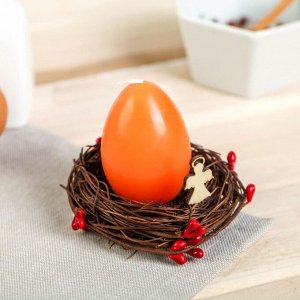 Свеча-яйцо в гнезде «Ангелочек»