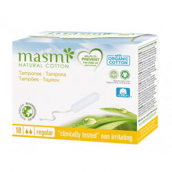 Гигиенические тампоны Regular из органического хлопка, Masmi Natural Cotton, 18 шт