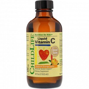 Витамин C ChildLife, Essentials, витамин C в жидкой форме, натуральный апельсиновый вкус, 118,5 мл (4 жидк. унции)
Замечательный вкус
Поддержка иммунной системы
Биологически активная добавка
Витамин C