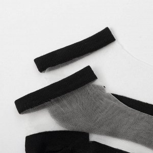 Набор стеклянных носков 3 пары, «Француженка», размер 35-37 (22-25 см)
