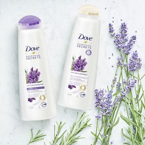 DOVE NOURISHING SECRETS шампунь густые и сильные ЛАВАНДА И РОЗМАРИН, более плотные и густые волосы 380 мл