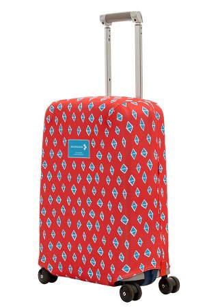 Чехол для чемодана «Ромбик в красном» с паттерном Студии Артемия Лебедева S (SP310)