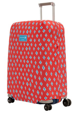 Чехол для чемодана «Ромбик в красном» с паттерном Студии Артемия Лебедева M/L (SP310)